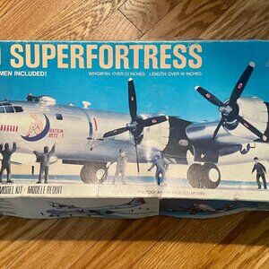 Vintage B-29 Superfortress Model Kit Box WWII Bomber Aviation Decor